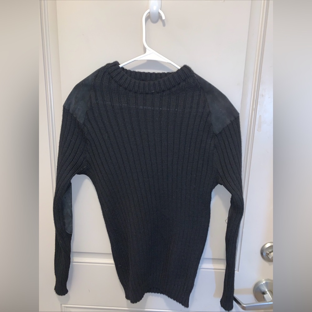 Speanbridge Men’s Black Knit Sweater Made In Scotland Size 40-42”(Size Large)